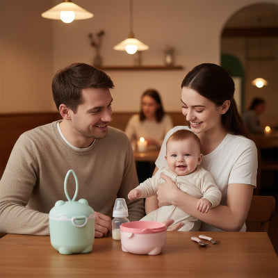 Avec Boite doseuse de lait petit resto en famille