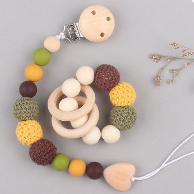 Attache tétine complet avec bracelet dentition
