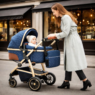 Promenade en poussette 3 en 1 avec bebe