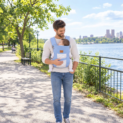 Balade sereim avec porte bébé ergonomique 2 ans