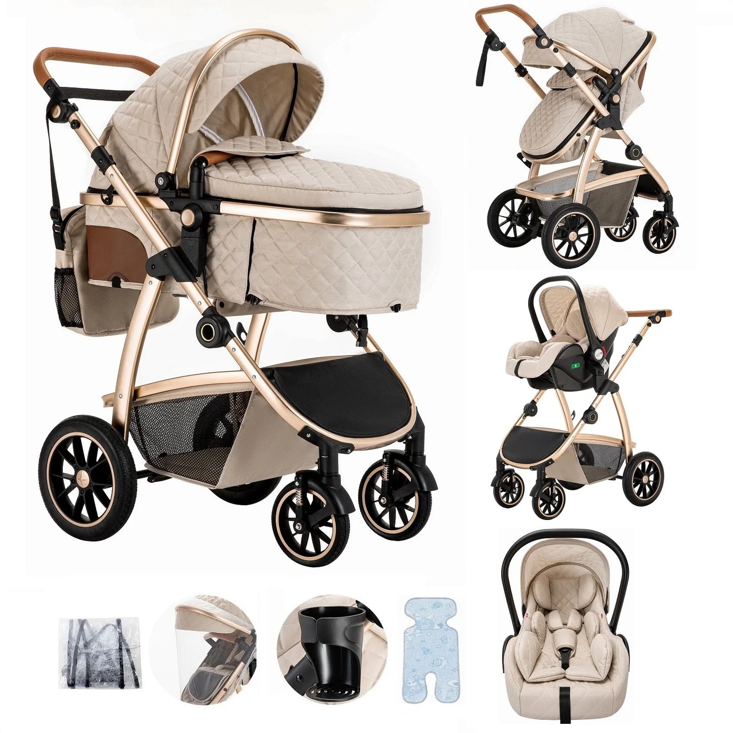 Poussette 3 en 1 | Évolutive Pour Votre Bébé