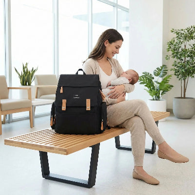 Maman a l hopital acompagne sac a dos maternite