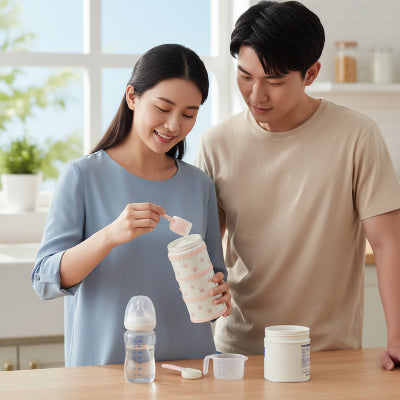 Maman papa mesure lait pour boite doseuse lait