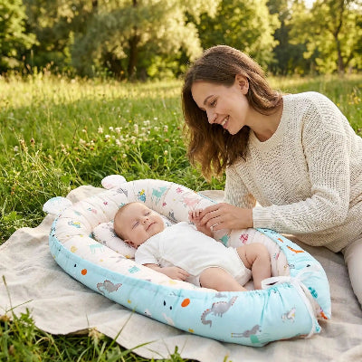 Nid d ange maman au parc avec bebe