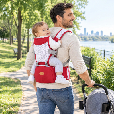 Papa porte bébé ergonomique ventral dorsal