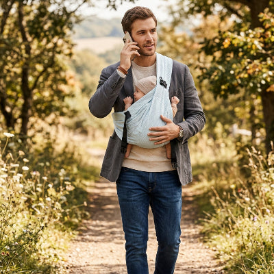 Porte bébé en écharpe dès la naissance main libre