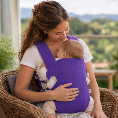 Porte bebe leger tissu naissance bebe blotti contre maman