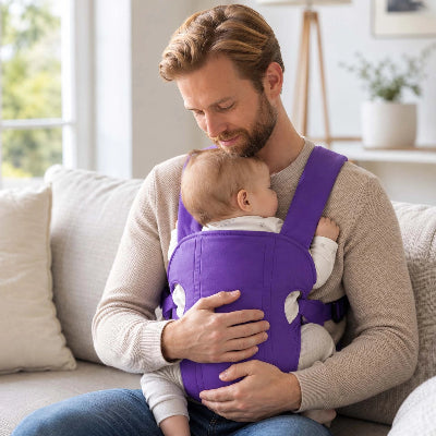 Porte bebe leger tissu naissance renforce lien avec papa