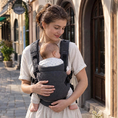 Porte bebe naissance Camille sereine main libre