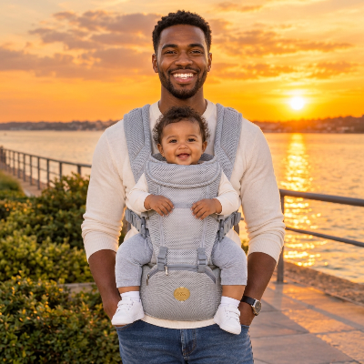 Porte bébé position siège ergonomique confort total