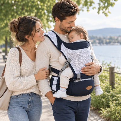 Porte bébé ventral siège ergonomique moment famillial