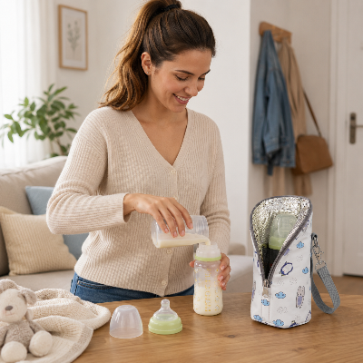 Preparation biberon pour porte biberon bebe