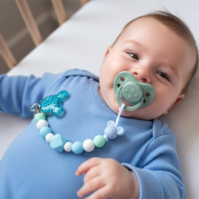 Attache tetine bébé mignon