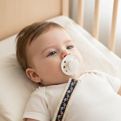 Attache tetine bébé au repos