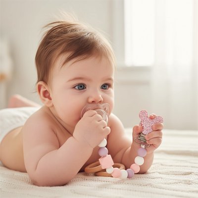 Attache tetine bébé paisiblement instalé