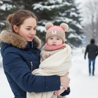 Avec bonnet bebe sortie securitaire d hiver