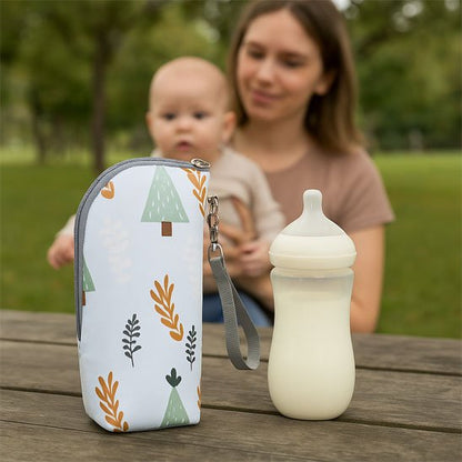 Beaba Porte biberon placer sur une table au parc