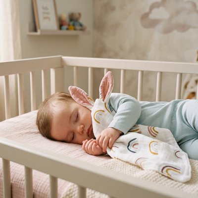 Bébé au repos avec son Doudou 