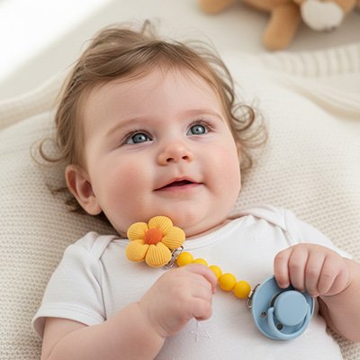 Bébé coucher avec Attache tetine 