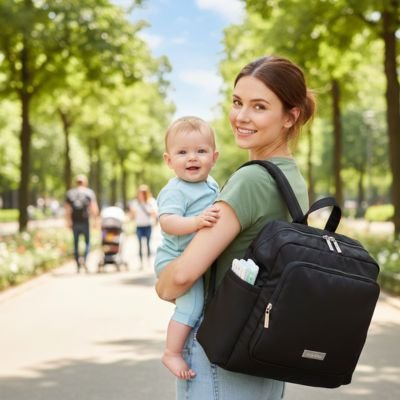 bebe heureux de la promenade Sac a dos a langer 