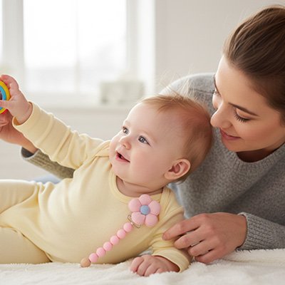 Bébé maman aime Attache tetine en silicone
