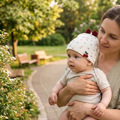 Bonnet bebe fille printemps et automne au chaud