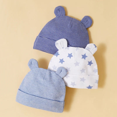 bonnet bebe naissance bleu garcon
