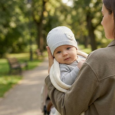 Bonnet bebe naissance protégée dès le premier jour