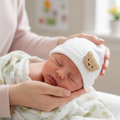 Bonnet naissance bebe maman intelligente
