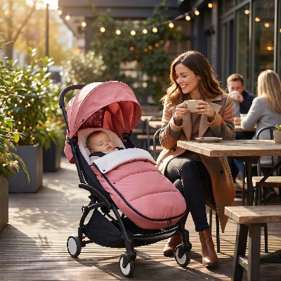 chanceliere bebe maman profite de son cafe