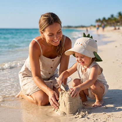 Chapeau bébé garçon au plage