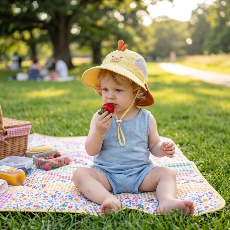 Chapeau bébé pratique pour pique nique