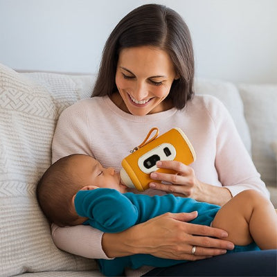 Chauffe biberon nomade famille en joie