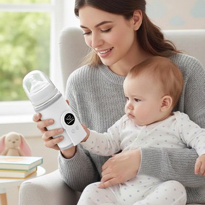 Chauffe biberon portable maman bébé heureux