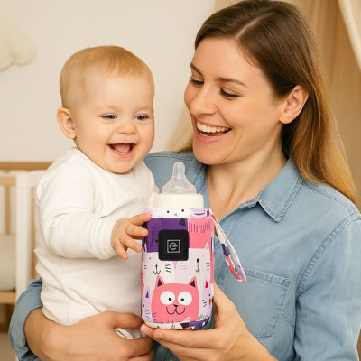 Chauffe biberon portable​ proximite entre bebe et maman