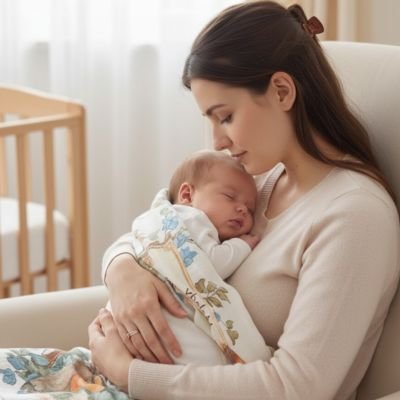 Couverture bébé blotti sécuritairement contre maman
