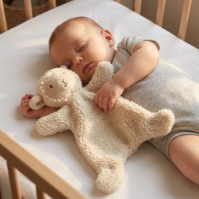 Doudou bebe dort paisiblement
