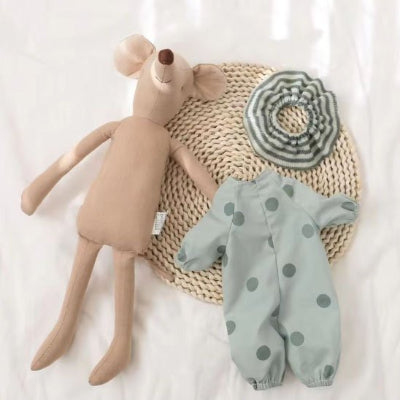 Doudou bebe poupée coton