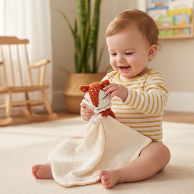 Doudou fille en joie