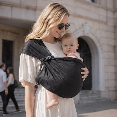 Écharpe de portage bébé ergonomique