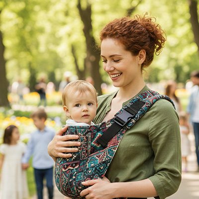 Écharpe de portage bebe position universelle