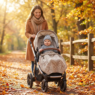 maman enfant porte bonnet bebe au parc