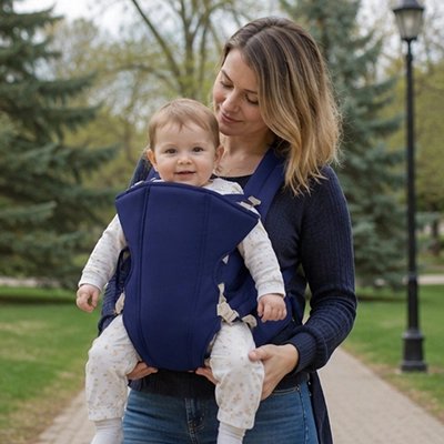 Maman porte bébé dans Porte-bebe physiologique face avant