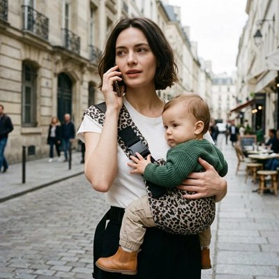 Maman Porte bebe physio en plein air
