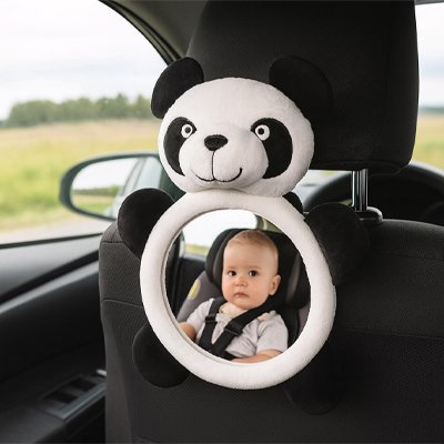 Miroir bébé voiture motif panda