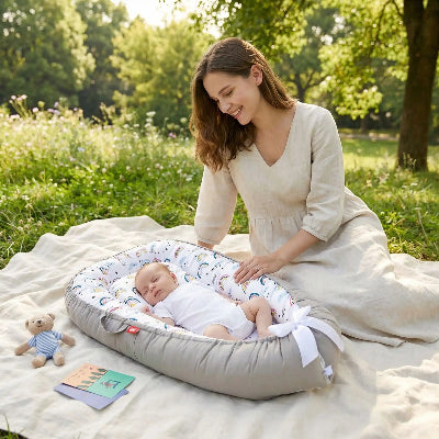 nid d ange bebe maman au parc