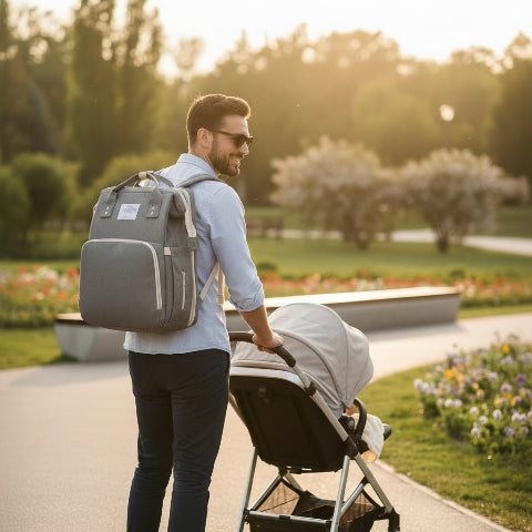 papa porte grand sac a langer