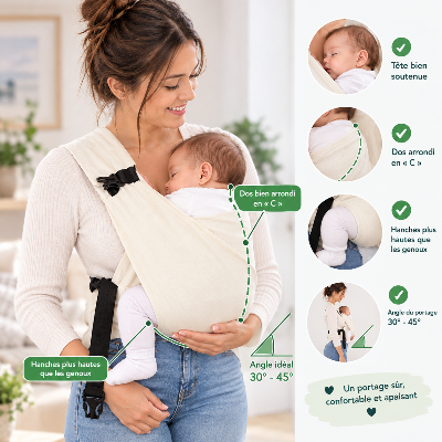 porte bebe en sling douceur cocooning protecteur