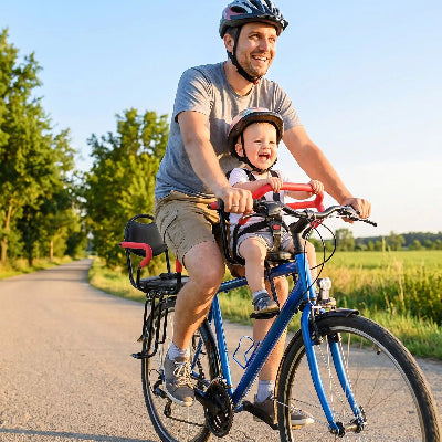porte bebe en velo papa en confiance