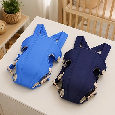 Porte-bebe physiologique bleu et marine